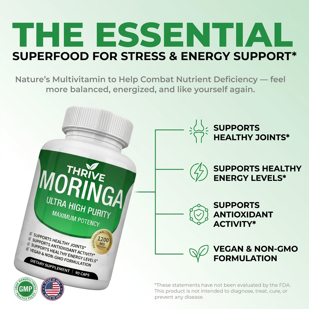 Thrive™ Moringa – Naturally Lowers Cortisol To Help Restore Balance Inside and Out