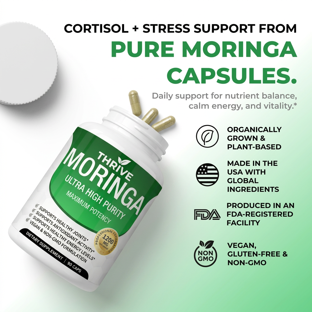 Thrive™ Moringa – Naturally Lowers Cortisol To Help Restore Balance Inside and Out