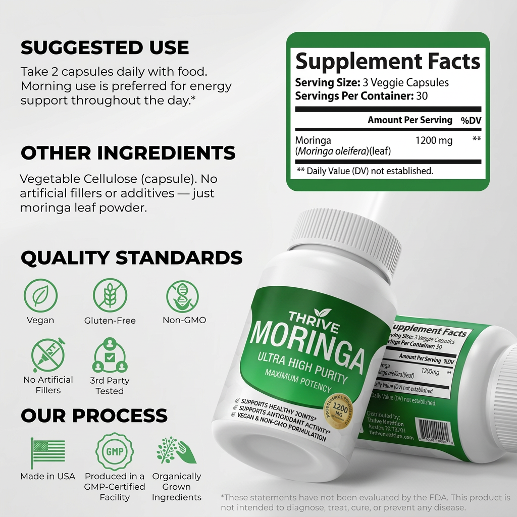 Thrive™ Moringa – Naturally Lowers Cortisol To Help Restore Balance Inside and Out