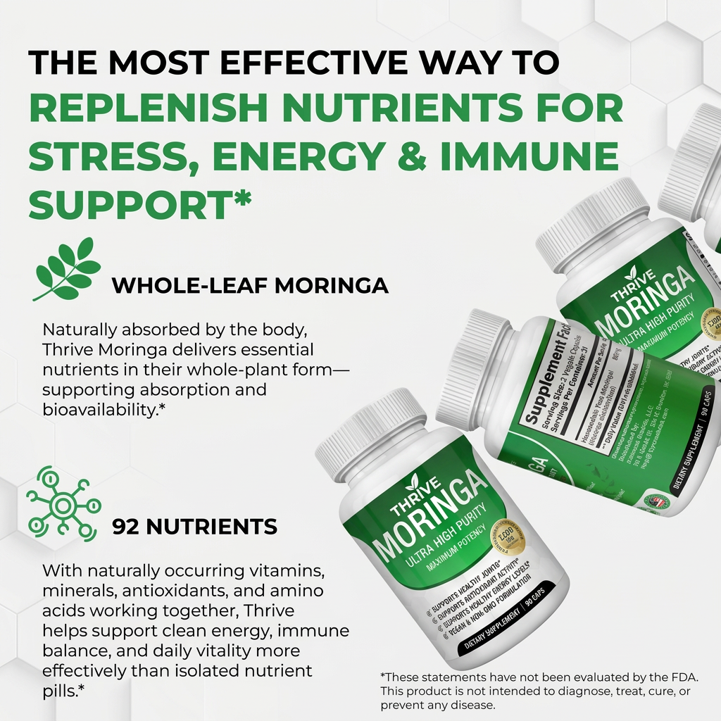 Thrive™ Moringa – Naturally Lowers Cortisol To Help Restore Balance Inside and Out